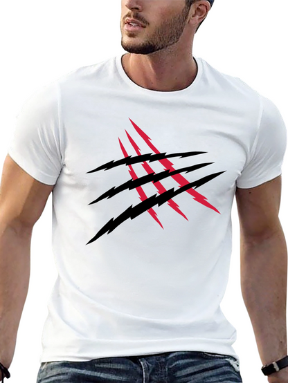 Camiseta Negra con Diseño de Garra Roja y Negra