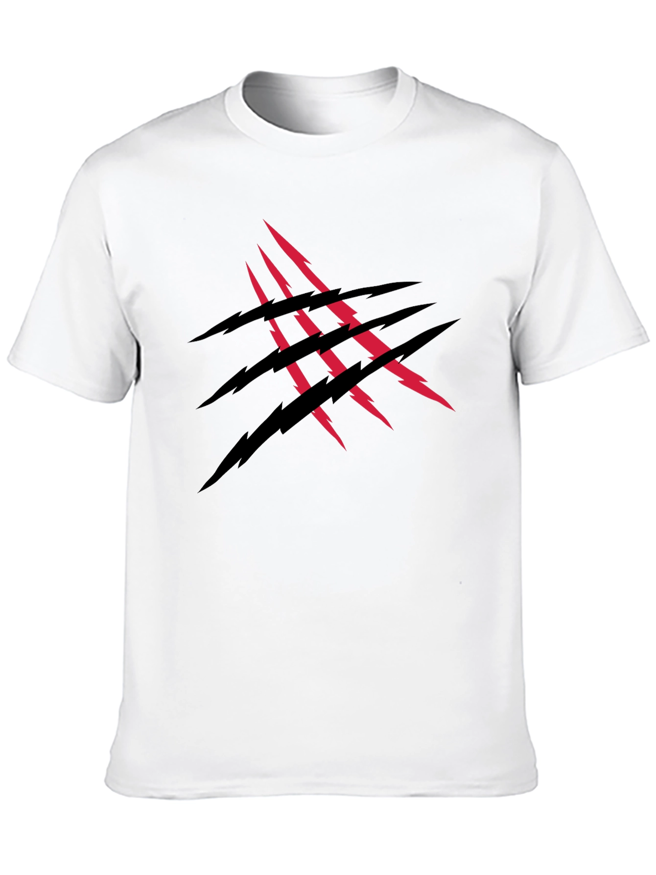 Camiseta Negra con Diseño de Garra Roja y Negra