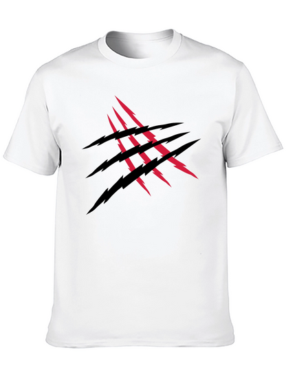 Camiseta Negra con Diseño de Garra Roja y Negra