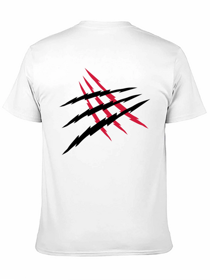 Camiseta Negra con Diseño de Garra Roja y Negra