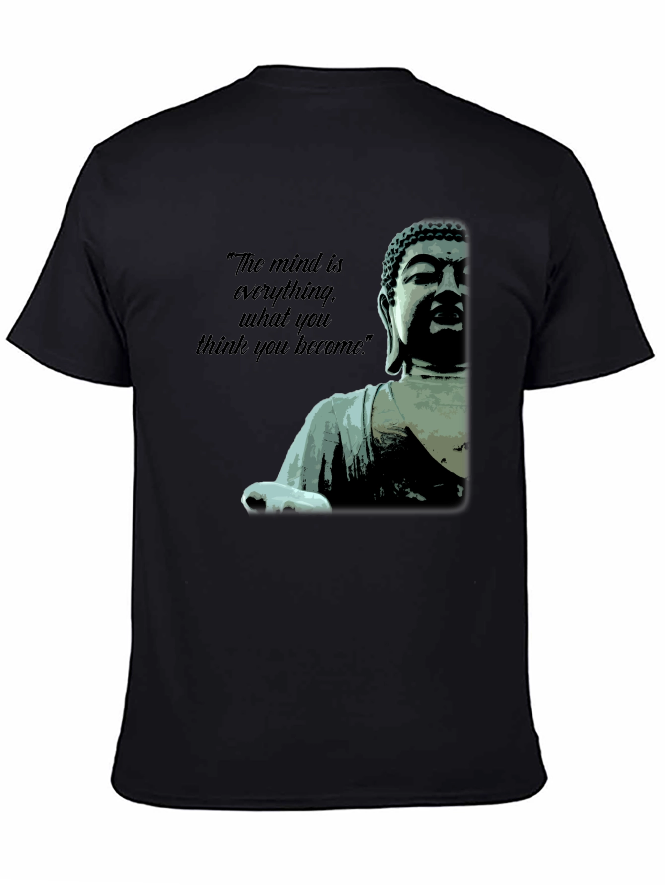 Camiseta Negra Buda: La Mente es Todo