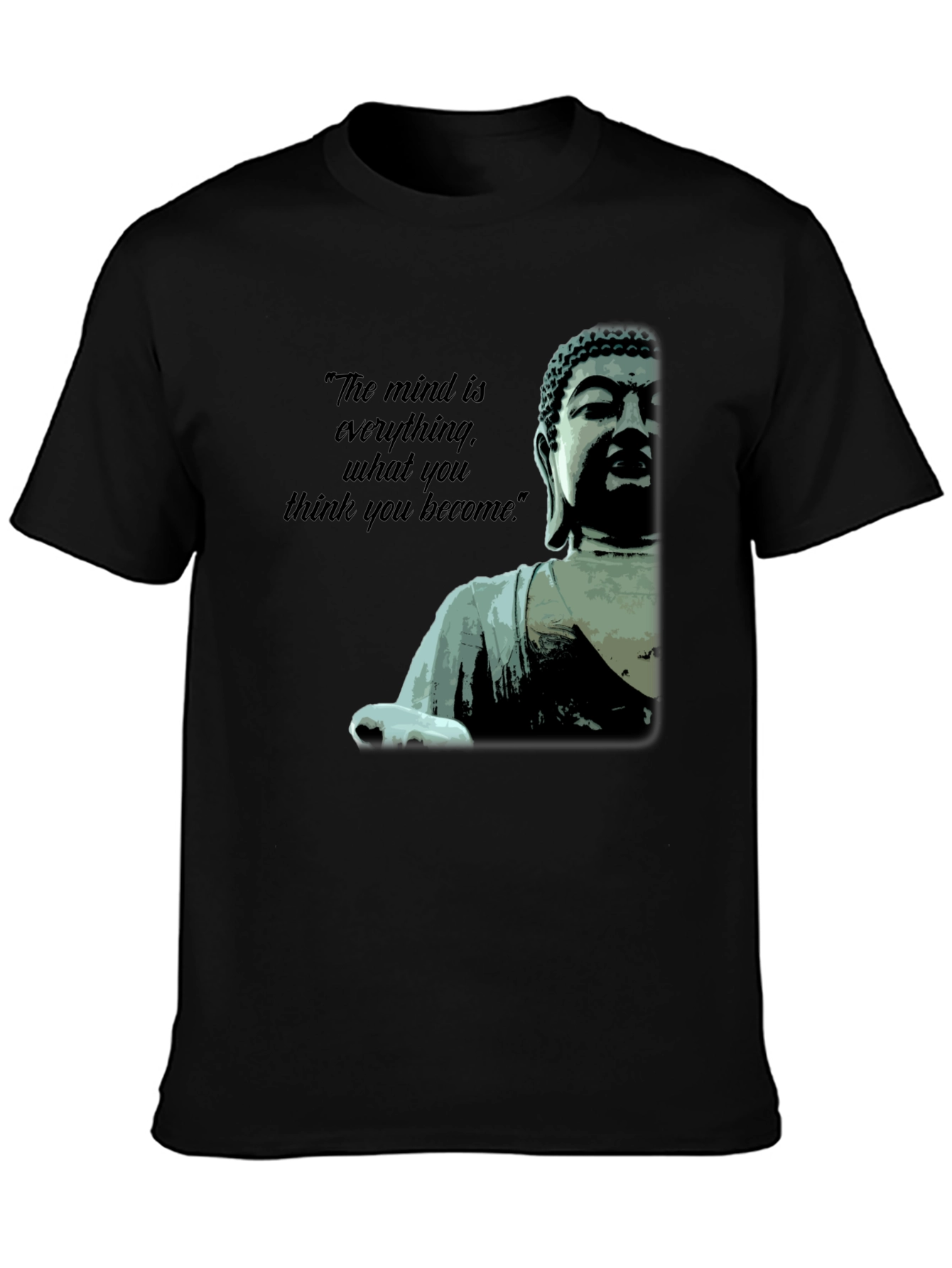 Camiseta Negra Buda: La Mente es Todo