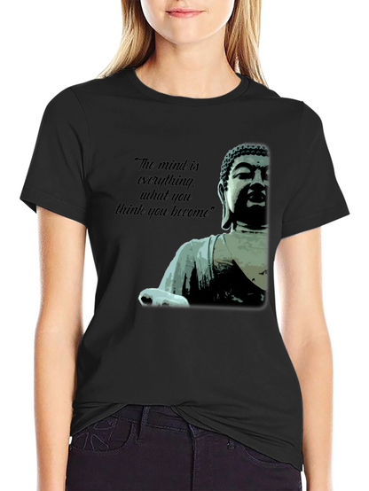 Camiseta Negra Buda: La Mente es Todo