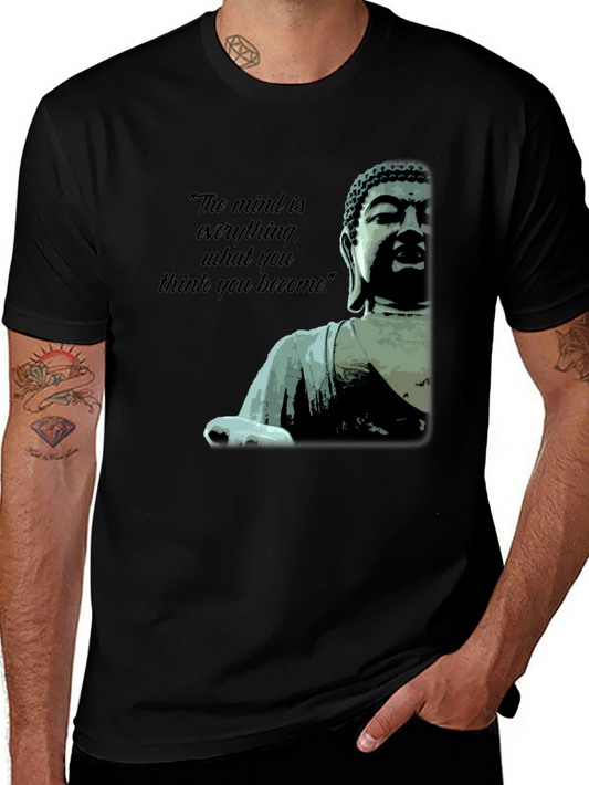 Camiseta Negra Buda: La Mente es Todo