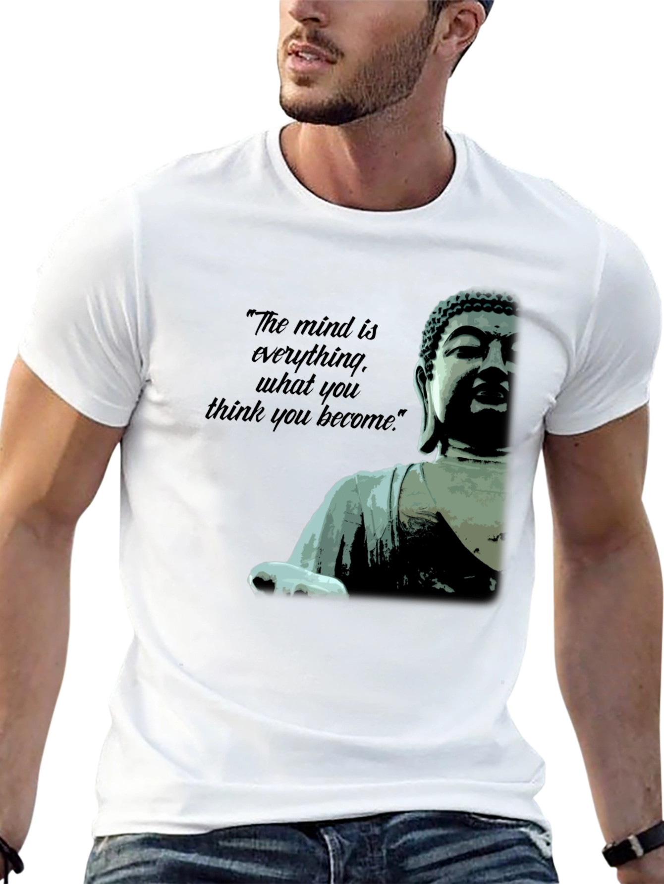Camiseta Negra Buda: La Mente es Todo