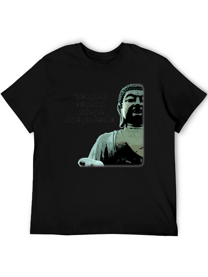 Camiseta Negra Buda: La Mente es Todo