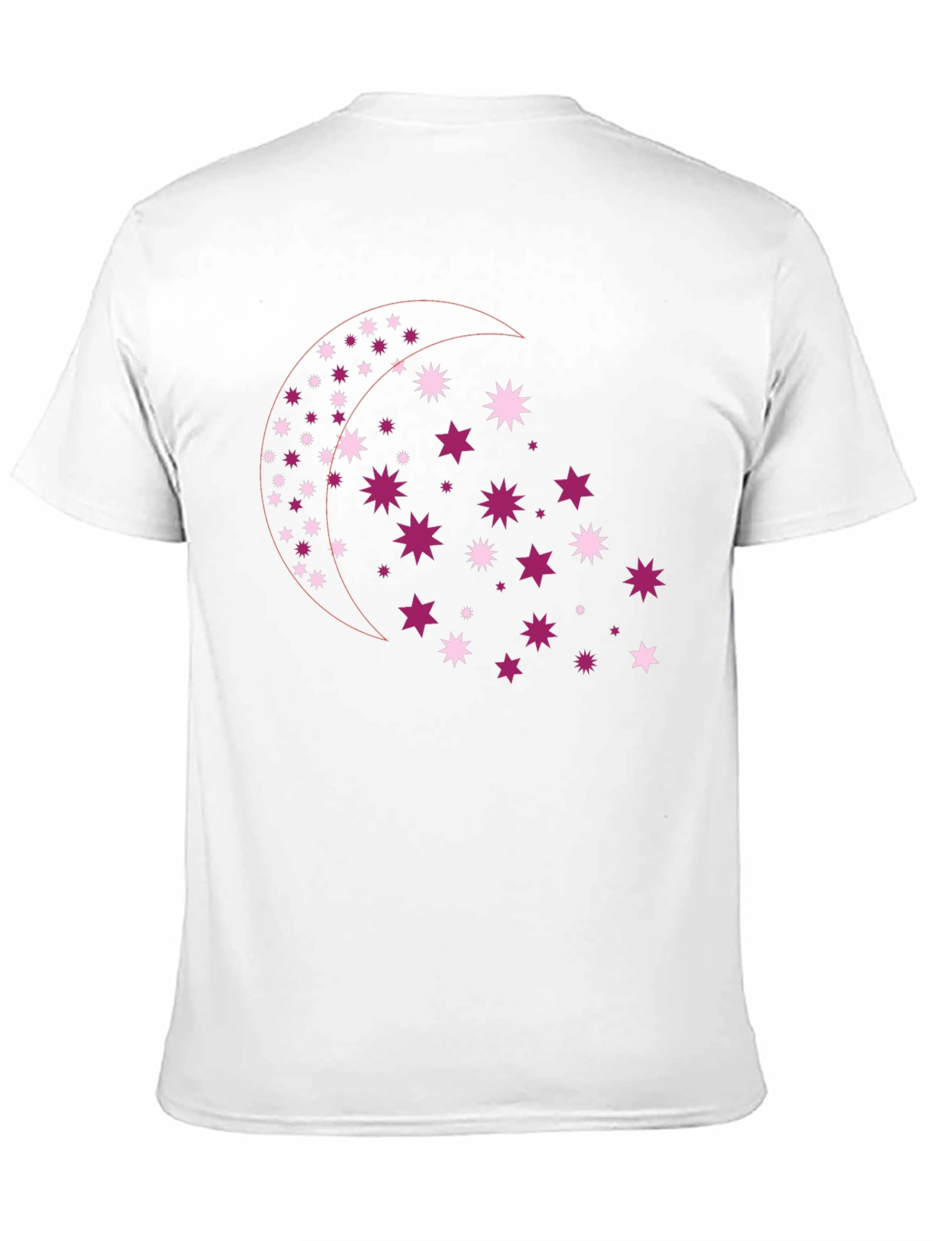 Camiseta Negra con Diseño de Luna y Estrellas