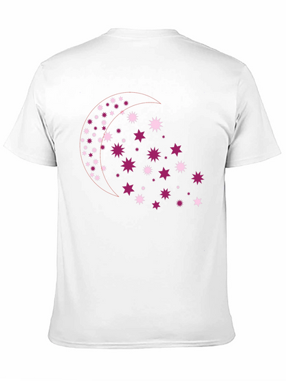 Camiseta Negra con Diseño de Luna y Estrellas