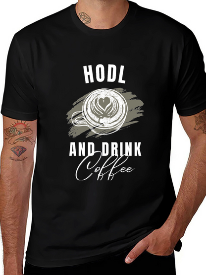 Camiseta Negra HODL y Coffee