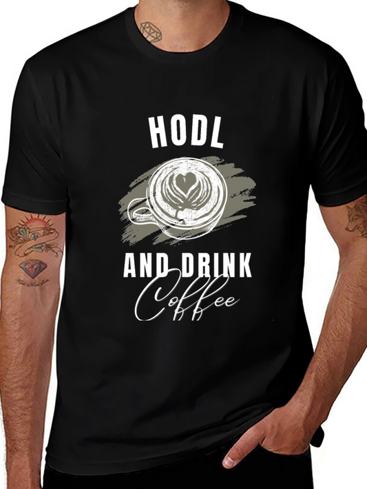 Camiseta Negra HODL y Coffee