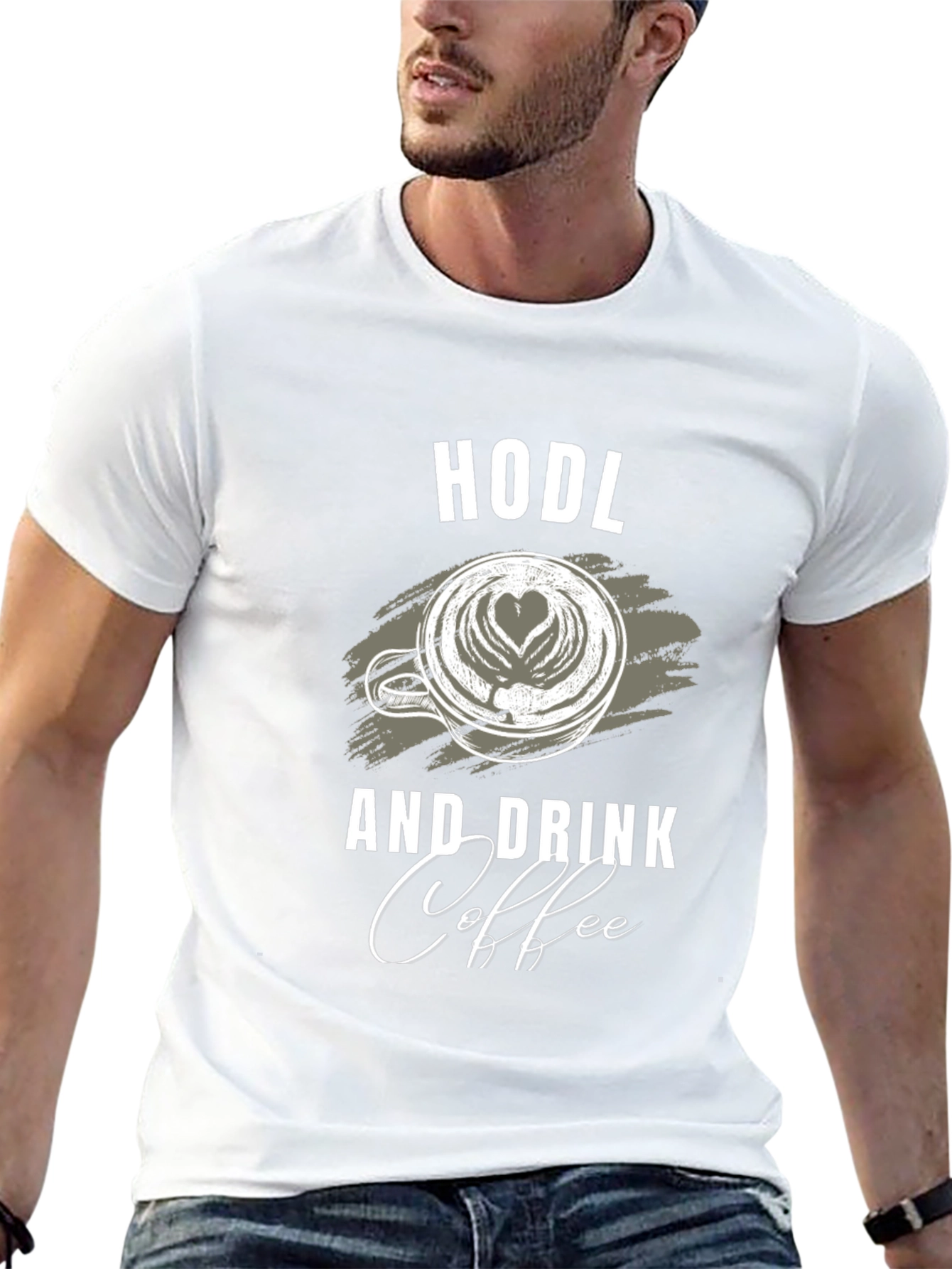 Camiseta Negra HODL y Coffee