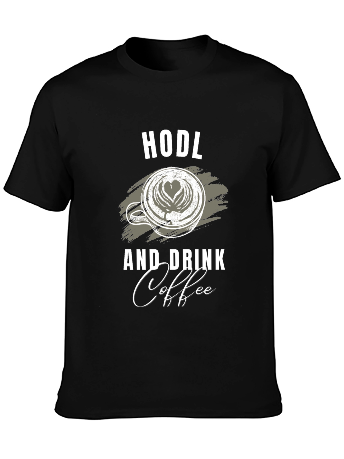 Camiseta Negra HODL y Coffee