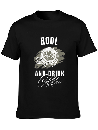 Camiseta Negra HODL y Coffee