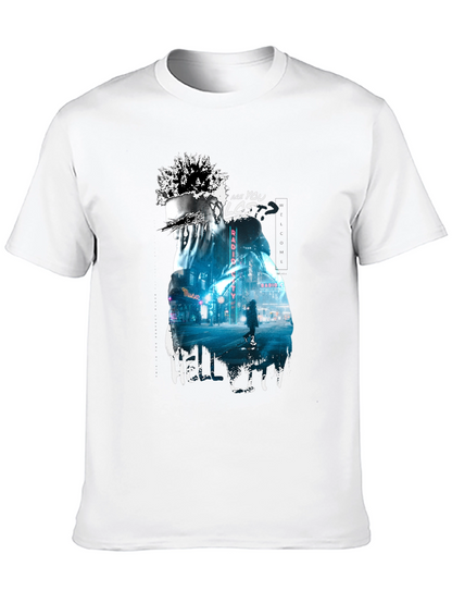 Camiseta Negra con Diseño Urbano Hell City