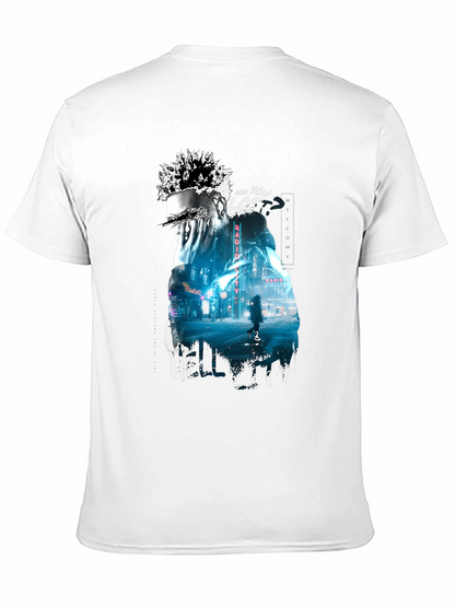 Camiseta Negra con Diseño Urbano Hell City