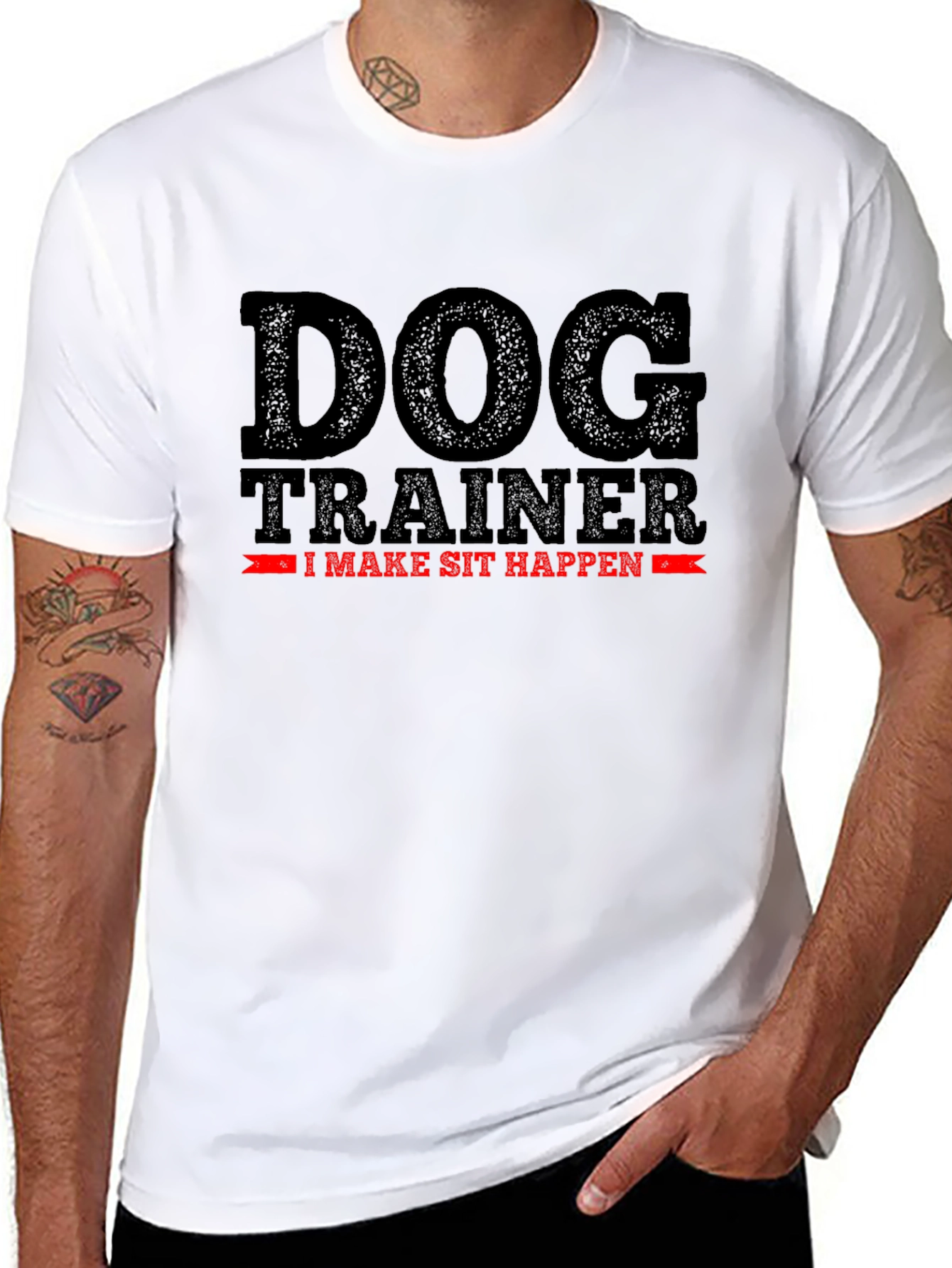 Camiseta Negra: Entrenador de Perros