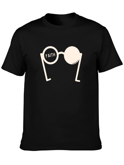 Camiseta Negra con Diseño Gráfico Fe