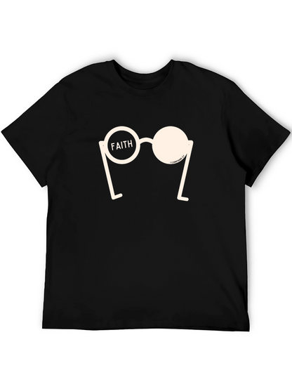 Camiseta Negra con Diseño Gráfico Fe
