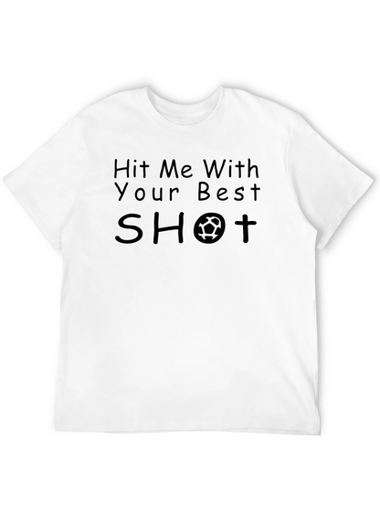 Camiseta Negra Hit Me With Your Best Shot Fútbol