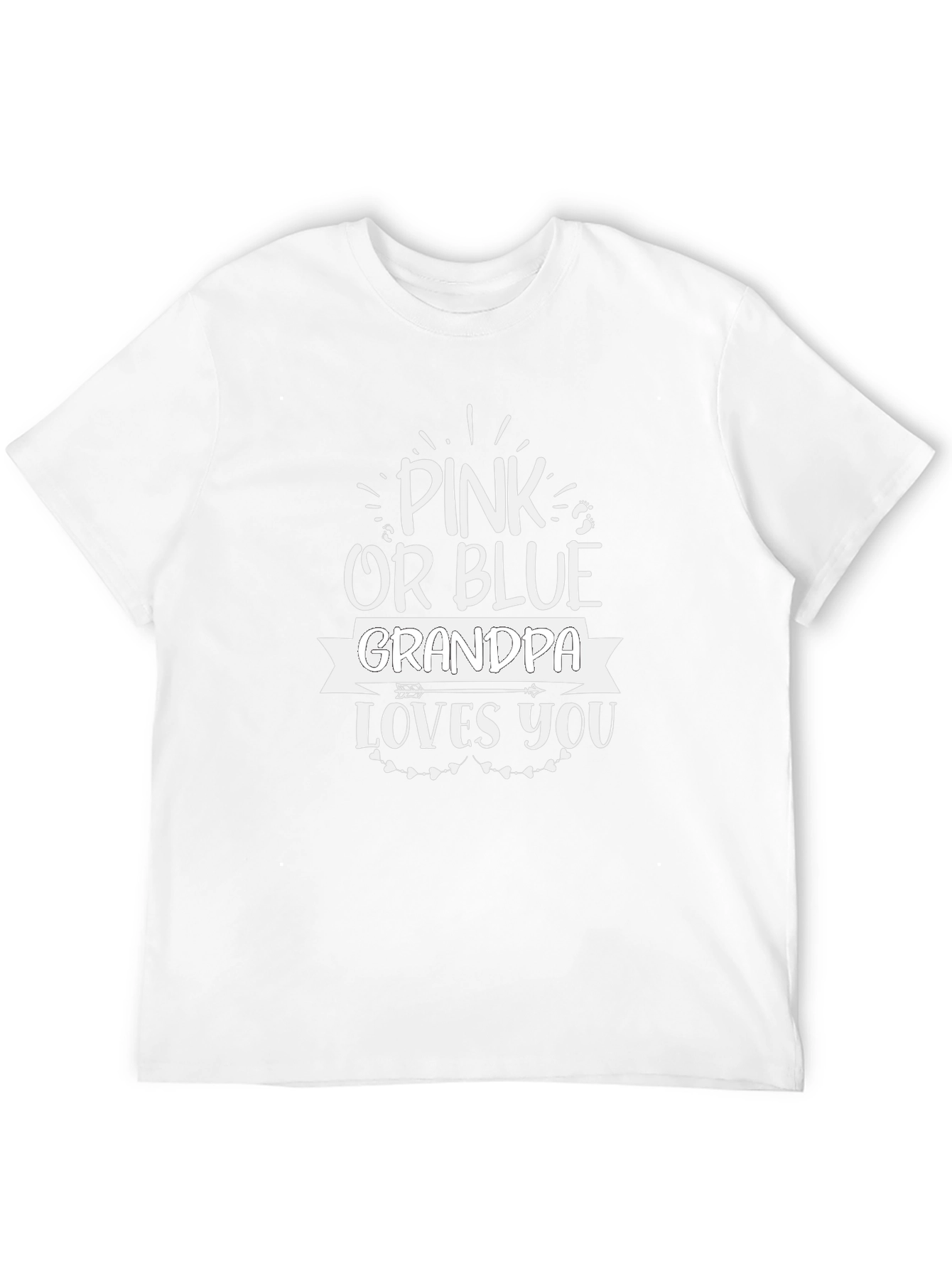 Camiseta Negra Pink or Blue Grandpa Loves You