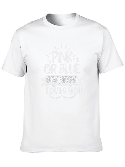 Camiseta Negra Pink or Blue Grandpa Loves You