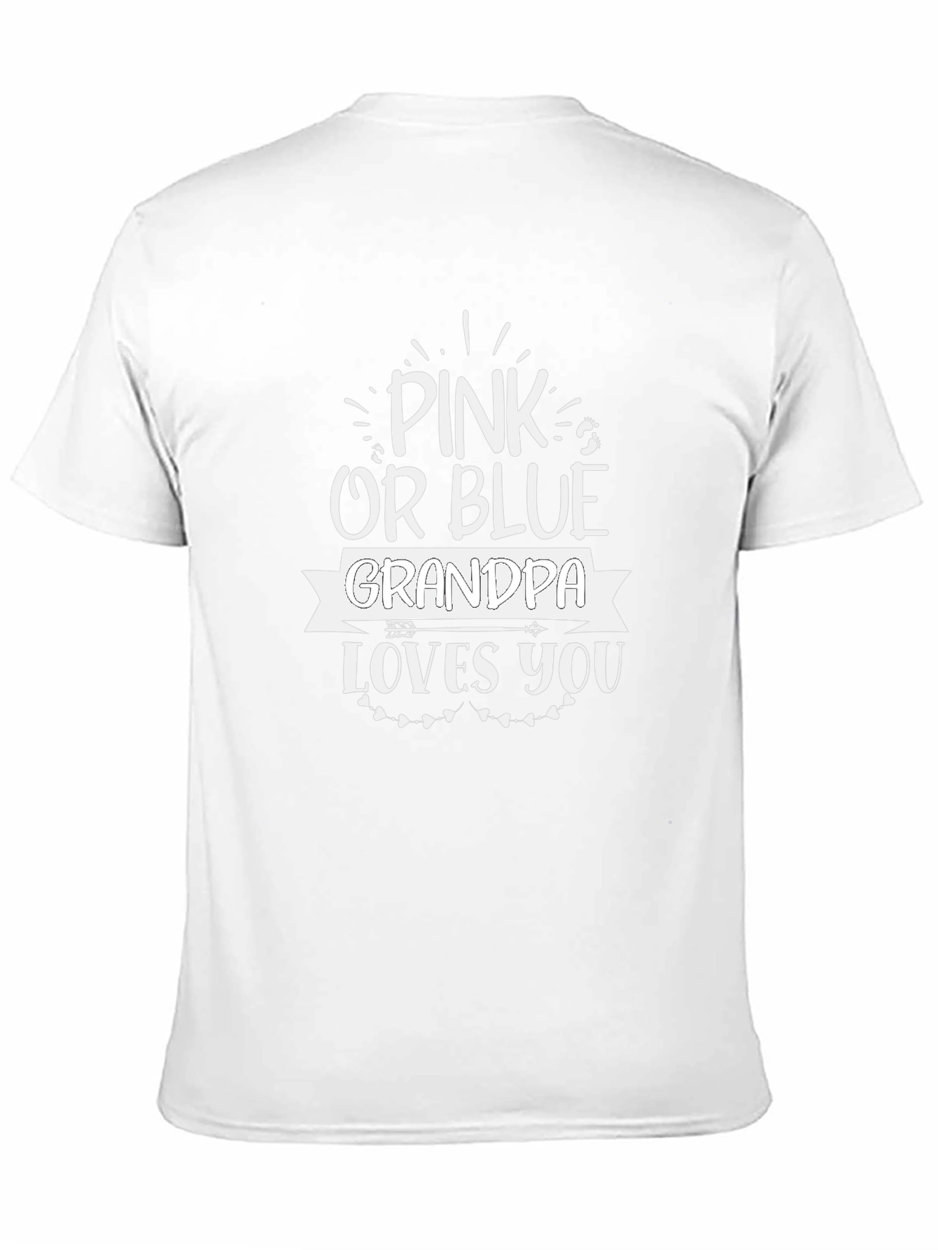 Camiseta Negra Pink or Blue Grandpa Loves You