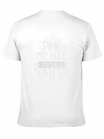 Camiseta Negra Pink or Blue Grandpa Loves You
