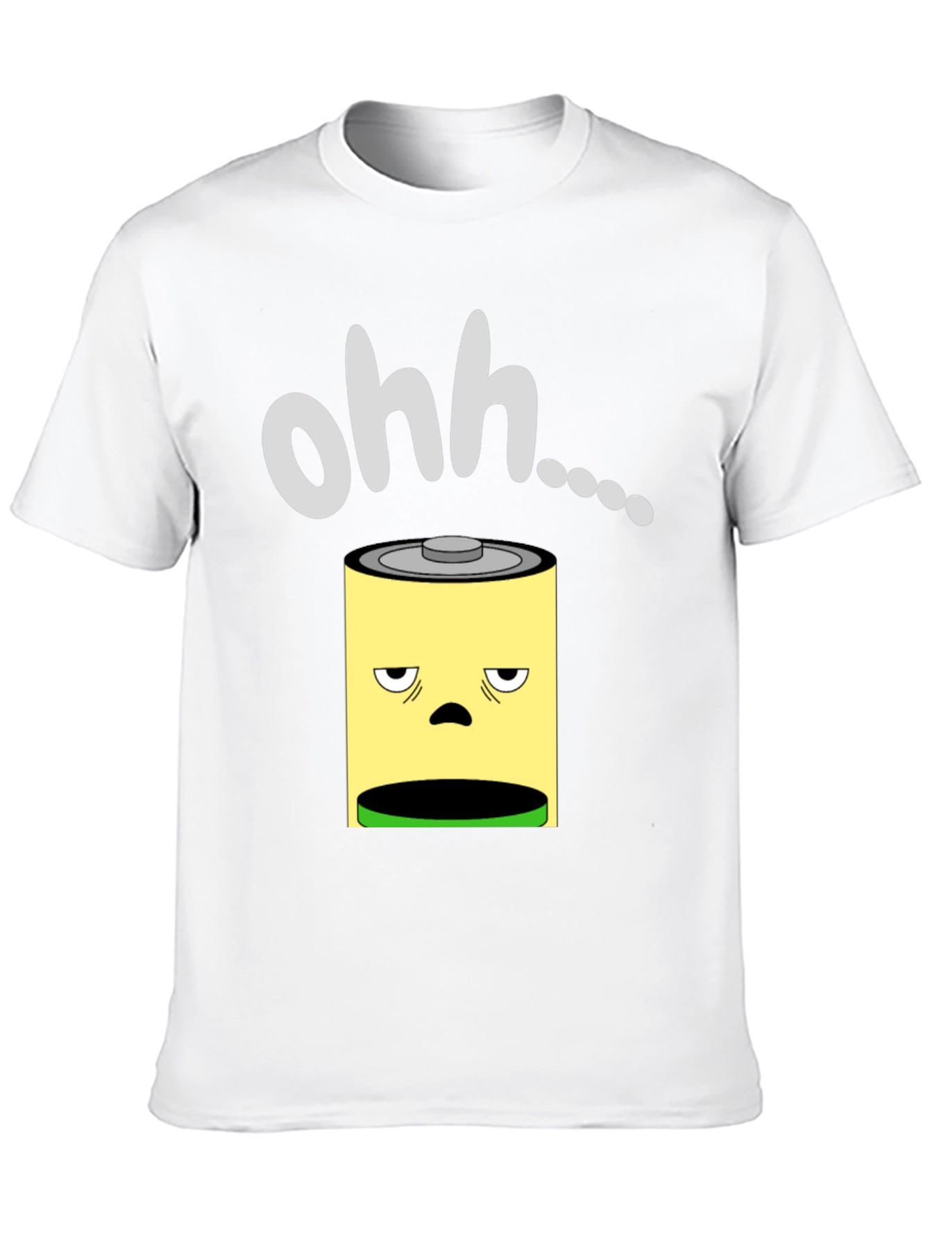 Camiseta Negra con Diseño de Batería Agotada