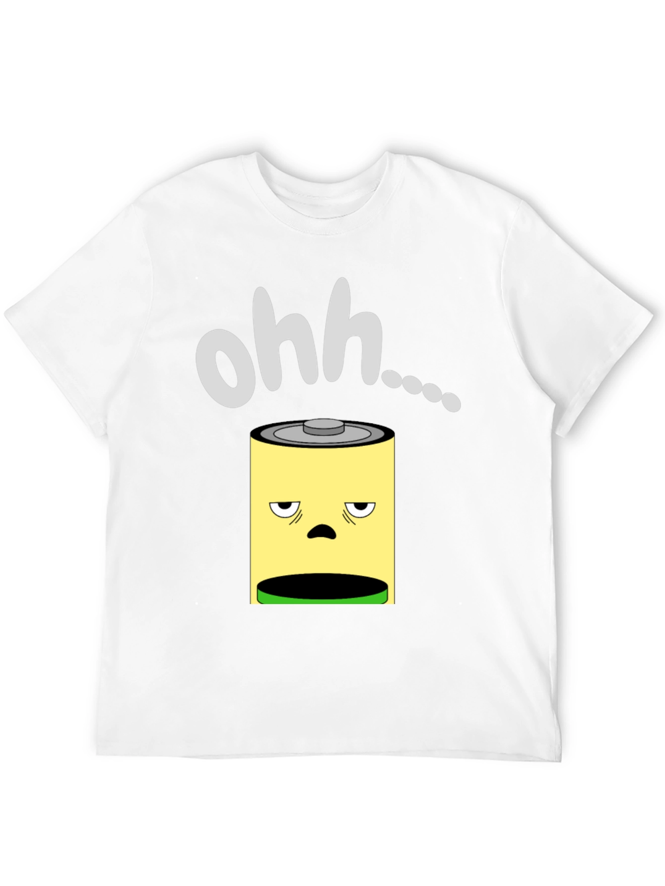 Camiseta Negra con Diseño de Batería Agotada