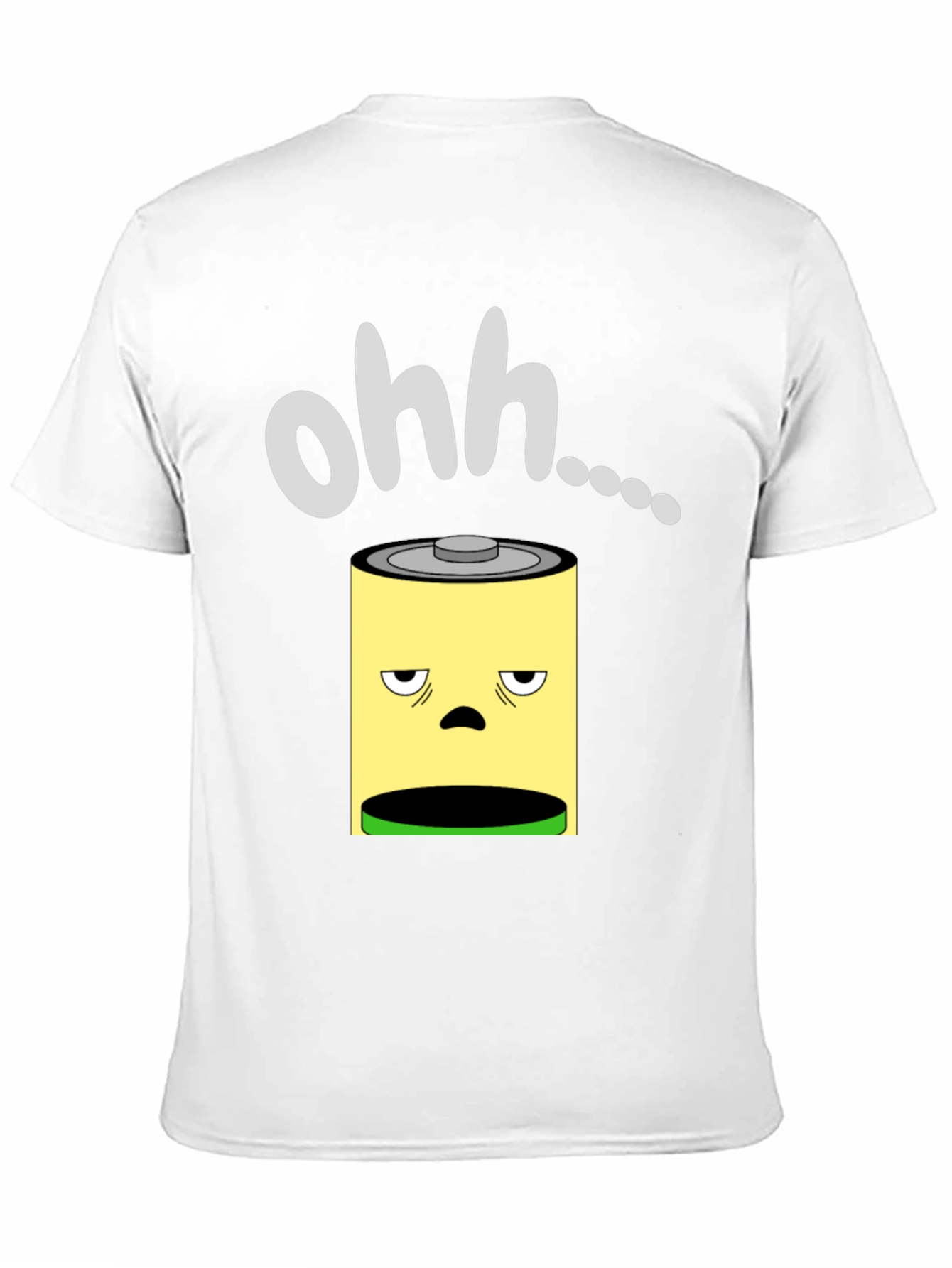 Camiseta Negra con Diseño de Batería Agotada