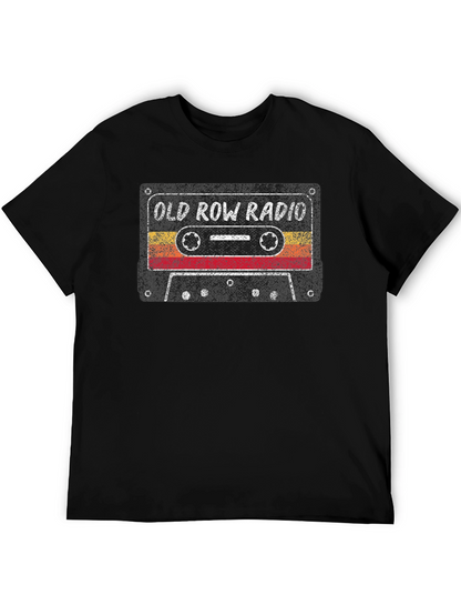 Camiseta Negra Old Row Radio Retro