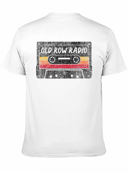 Camiseta Negra Old Row Radio Retro