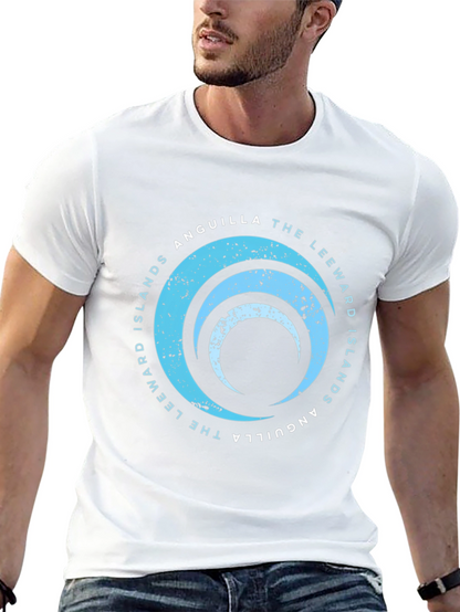 Camiseta Negra Unisex - Diseño Anguila Islas Leeward