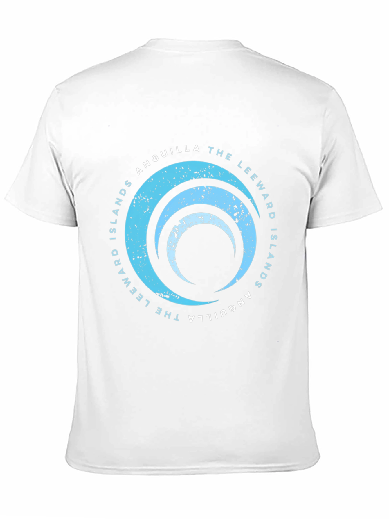 Camiseta Negra Unisex - Diseño Anguila Islas Leeward