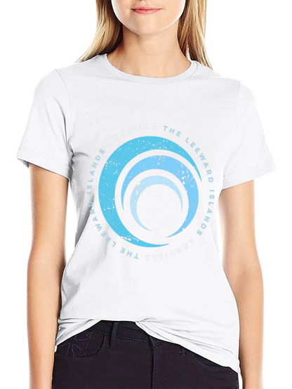 Camiseta Negra Unisex - Diseño Anguila Islas Leeward