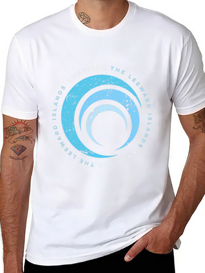 Camiseta Negra Unisex - Diseño Anguila Islas Leeward