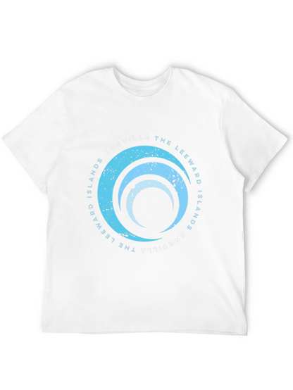 Camiseta Negra Unisex - Diseño Anguila Islas Leeward