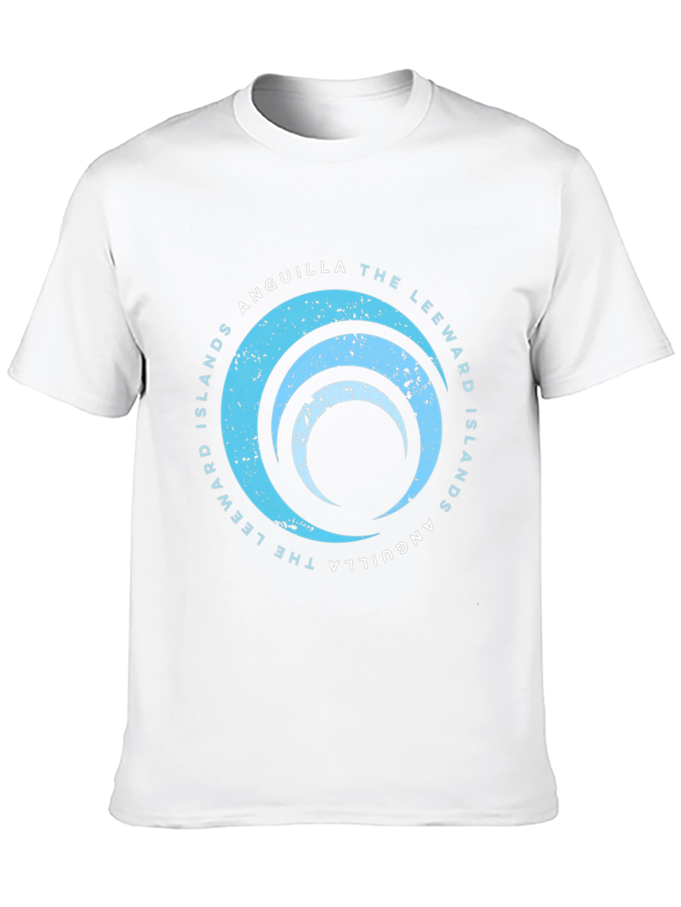 Camiseta Negra Unisex - Diseño Anguila Islas Leeward