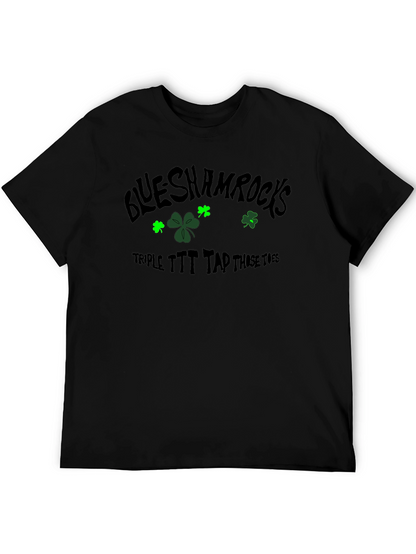 Camiseta Negra Blue Shamrocks para Hombre