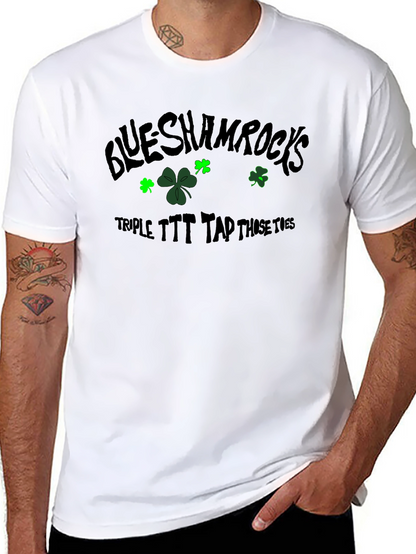 Camiseta Negra Blue Shamrocks para Hombre