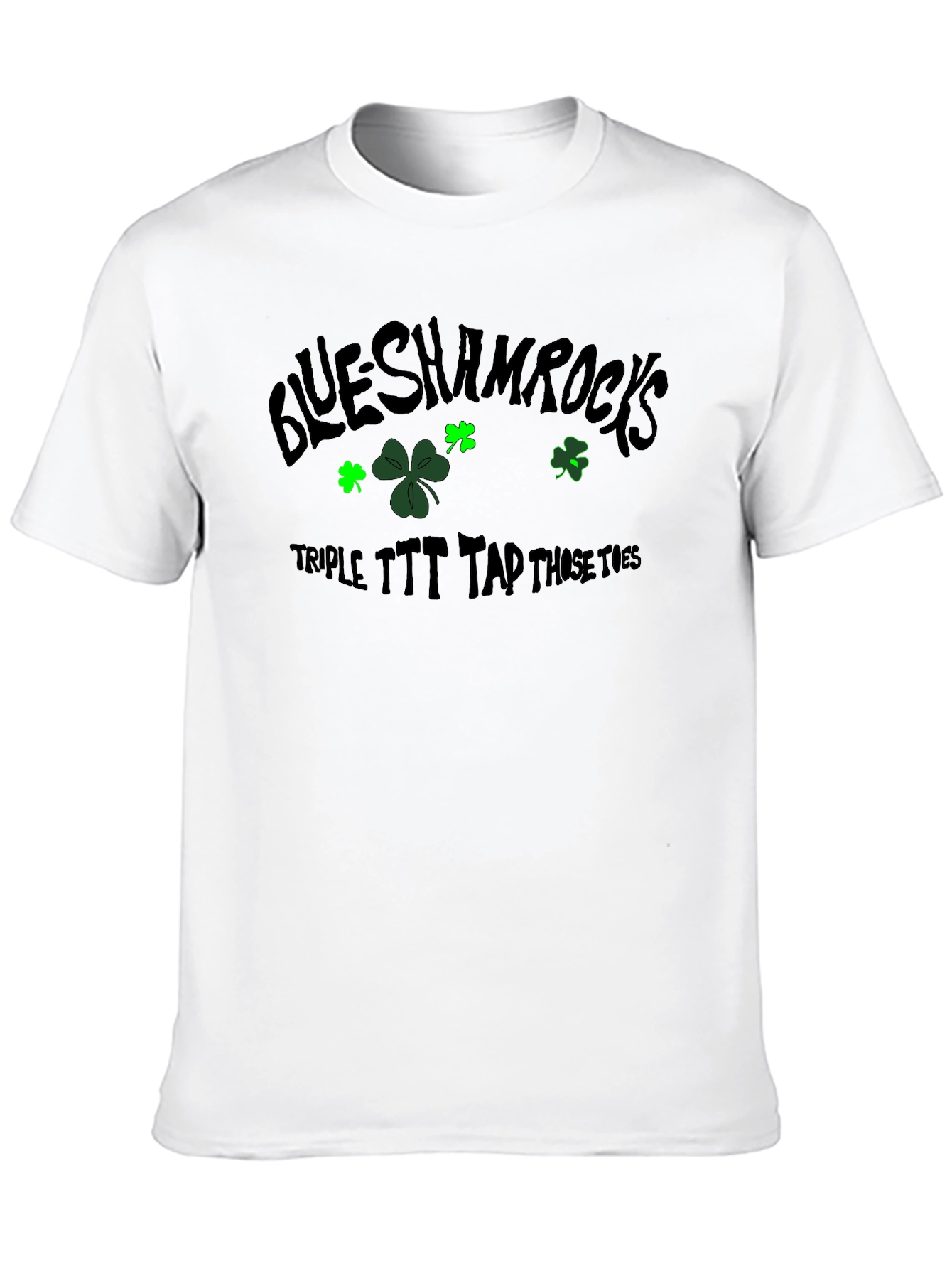 Camiseta Negra Blue Shamrocks para Hombre