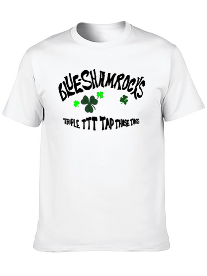 Camiseta Negra Blue Shamrocks para Hombre