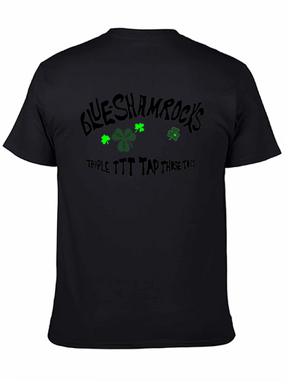 Camiseta Negra Blue Shamrocks para Hombre