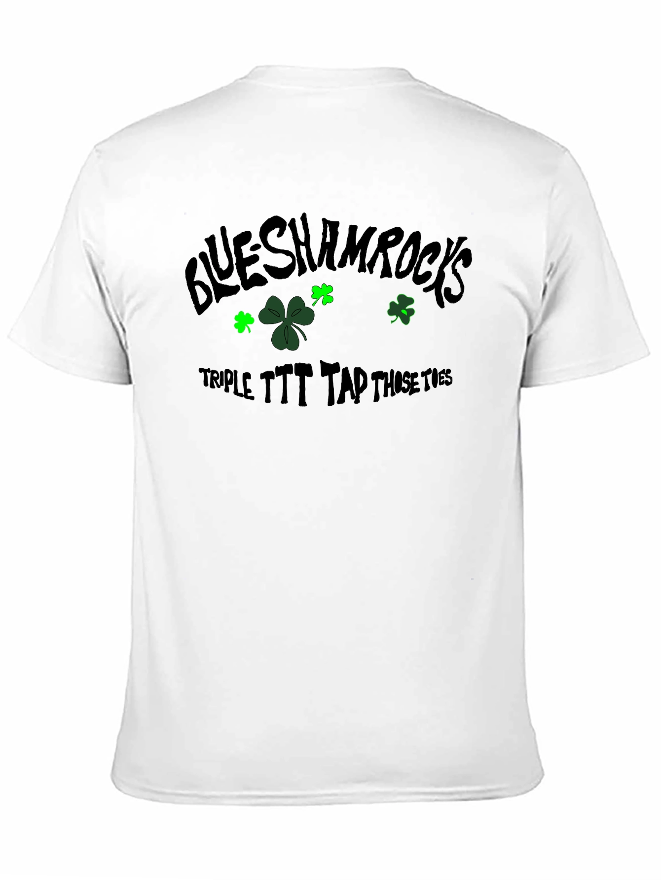 Camiseta Negra Blue Shamrocks para Hombre