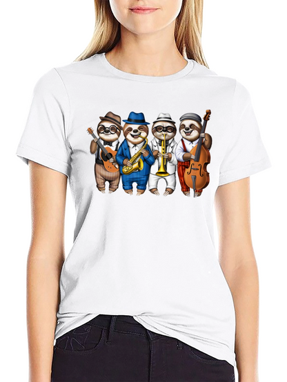 Camiseta Negra: Banda de Perezosos Músicos