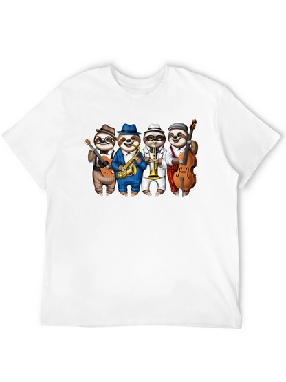 Camiseta Negra: Banda de Perezosos Músicos