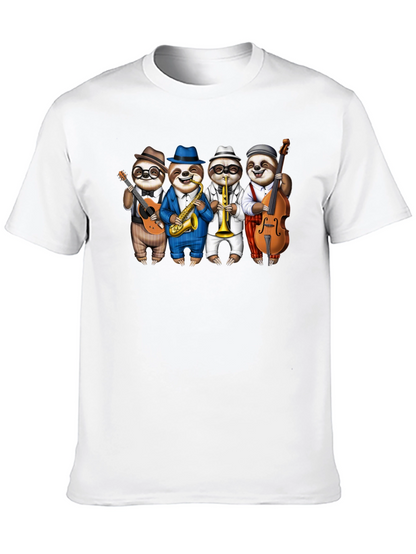 Camiseta Negra: Banda de Perezosos Músicos