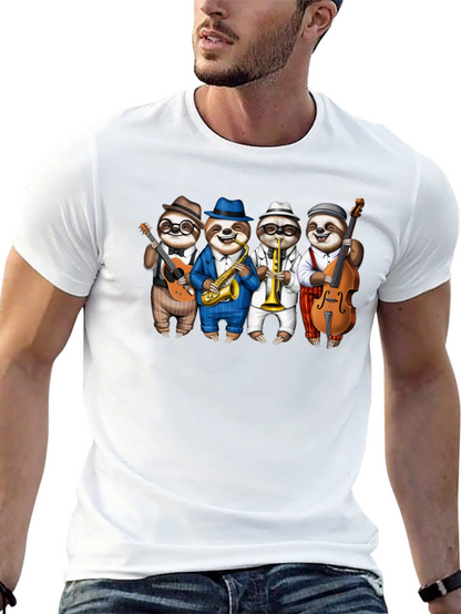 Camiseta Negra: Banda de Perezosos Músicos