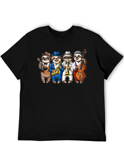 Camiseta Negra: Banda de Perezosos Músicos