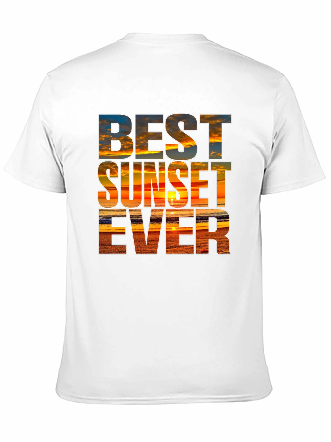 Camiseta Negra con Diseño de Atardecer - Estilo Único